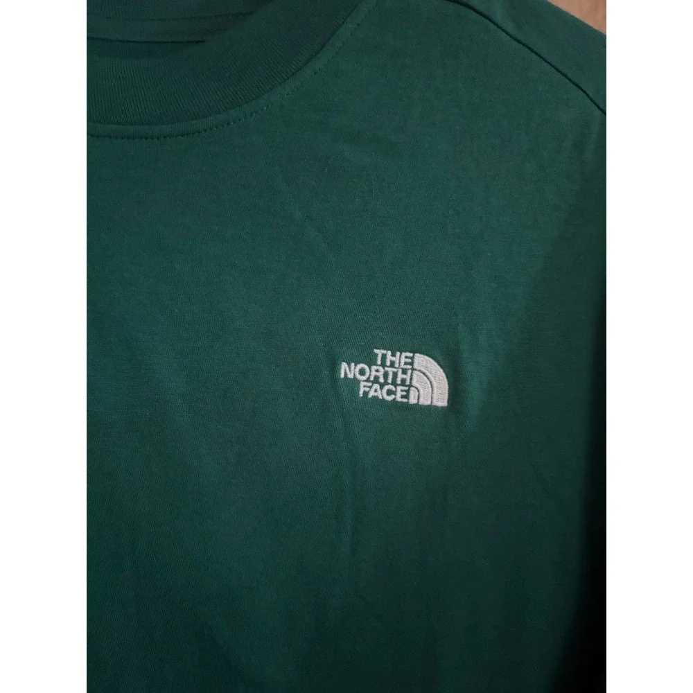 The North Face Mens Green Circular Design Logo Short Sleeve T-Shirt Size M